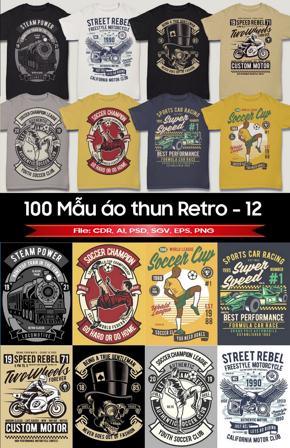 100 Mẫu thiết kế áo thun hoạt Retro 2022 phần 12