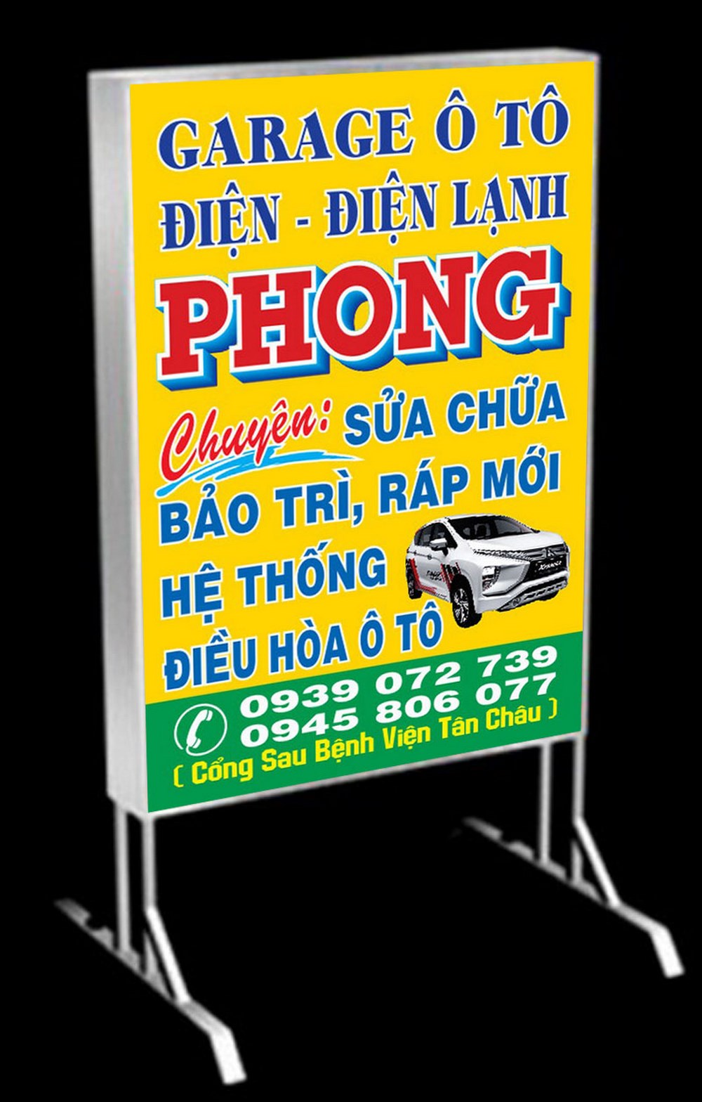 Mẫu bảng hiệu gara ô tô Phong