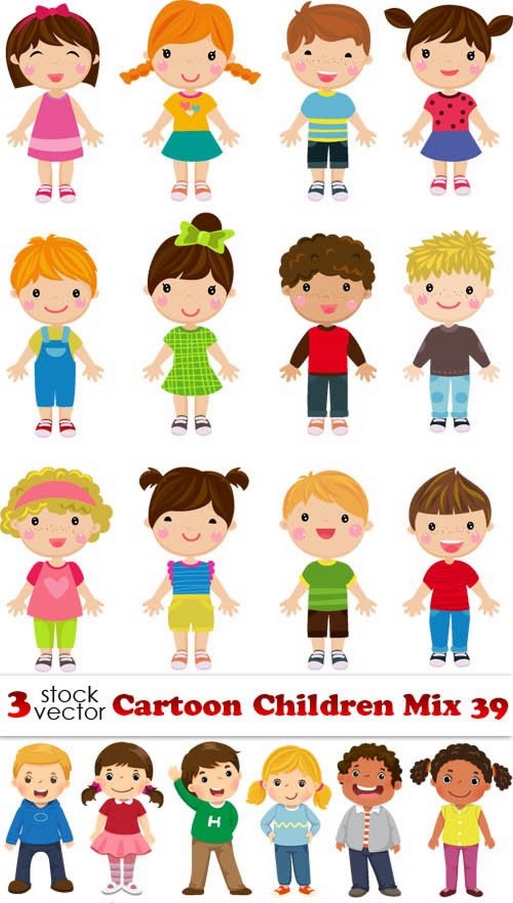 Vectors - Cartoon Children Mix 39